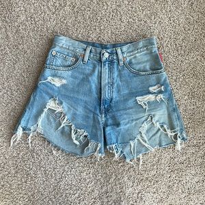 Denimist cut-off light blue shorts (size 24)